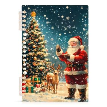 Imagem de Burbuja Caderno Christmas Town, papel pautado universitário A5 com 60 folhas, fichário para escritório, 1 pacote