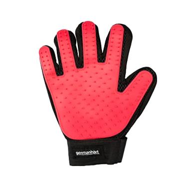 Imagem de Luva Tira Pelos para Cães e Gatos – Modelo Destro Vermelho Germanhart, Remove Pelos Soltos, Massageia e Reduz a Queda, Ideal para Banho, Escovação e Higiene Diário do Pet