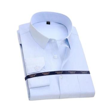 Imagem de Camisas Sociais Masculinas De Manga Longa Clássicas Para Escritório Em