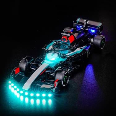 Imagem de LocoLee Kit de luz compatível com Lego 77244 Mercedes-AMG F1 W15 Carro de corrida – sem apenas o modelo, acessórios de iluminação LED compatíveis com Lego Mercedes-AMG Petronas F1 Team W15 E