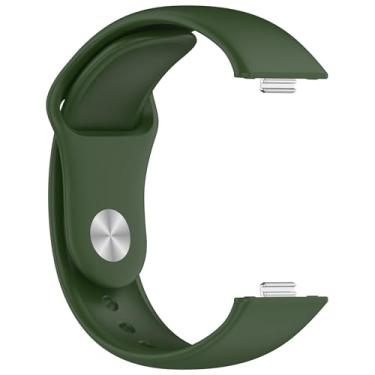 Imagem de DFAMIN Pulseira de silicone para Huawei Watch Fit 3, acessórios para smartwatch, pulseira esportiva correa de substituição para Huawei Watch serve para 3 pulseiras (verde militar)