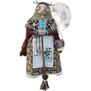 Imagem de CADWON Boneca de bruxa de cozinha feita à mão, pingente de boa sorte, boneca de cozinha encantadora, decoração de cozinha, presente exclusivo para amigos que amam cozinhar (A,1 peça)