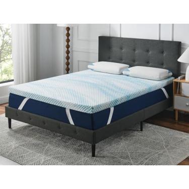 Imagem de Cobertura de colchão Roost Cool Cloud Supreme de 7,5 cm de espuma viscoelástica em gel, conforto refrescante para dor nas costas, alívio de pressão e sono reparador