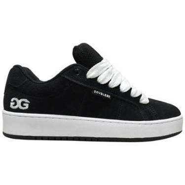 Imagem de Tenis Double-G Easy Skatista Preto Branco Suede Masculino DGSC0019-Masculino
