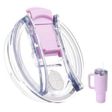 Imagem de Bluwing Tampa de copo de substituição de 1,134 g para Stanley Quencher 1,134 g, tampa de copo de substituição reutilizável para Stanley Quencher 2.0 e copo ProTour (roxo)