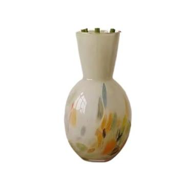 Imagem de Vaso de vidro colorido arte simples vaso hidropônico colorido avançado vaso hidropônico decoração sala de estar vasos de flores (B)