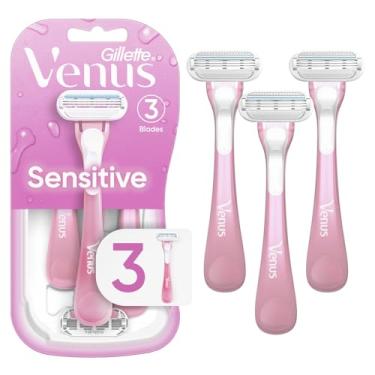 Imagem de Lâminas femininas Gillette Venus Sensitive 3 descartáveis.