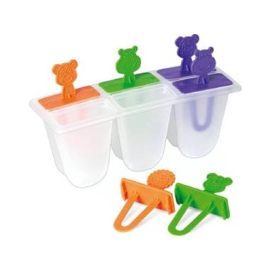 Imagem de Forma Picolé Kit Sorvete Bichole c/ 6 Palitos - Injetemp