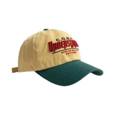 Imagem de Boné De Beisebol Feminino Ajustável Com Bordado Em Contraste, Chapéu D