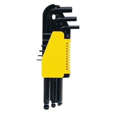 Imagem de Jogo de Chaves Hexagonais Abauladas Longas Em Milímetros 9 Peças 69256 Stanley Jg Chave Hexag.a