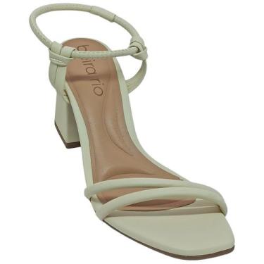 Imagem de Sandália Beira Rio Salto Plataforma Feminino Casual, Creme, 36