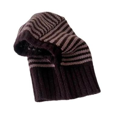 Imagem de Gorro De Inverno Infantil Com Capuz E Cachecol Em Tricô, Acessórios Pa