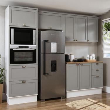 Imagem de Armário de Cozinha Compacta Modulada 2,70m 10 peças Iluminata Genialfl
