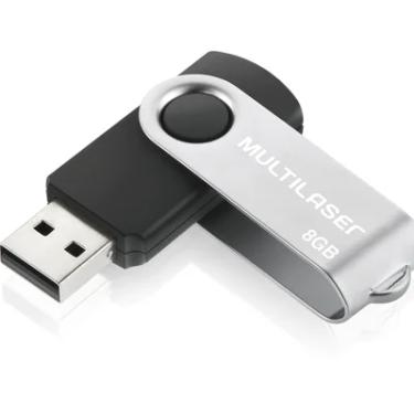 Imagem de Pen Drive 8GB Multi Twist2 Pd587 USB 2.0 Preto E Prata