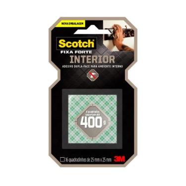Imagem de Adesivo Dupla Face 25mmX25mm Fixa 16 Quadrados Scotch