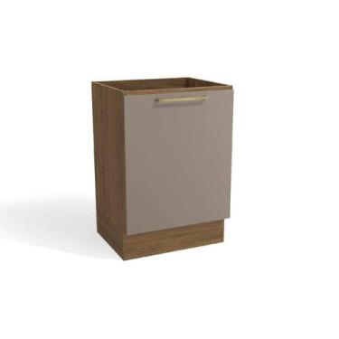 Imagem de Balcão 1 Porta Botanic Kappesberg M629 Nogueira e Fendi