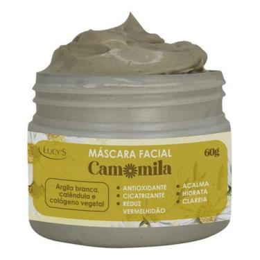 Imagem de Máscara Facial Camomila Argila Calêndula Colágeno 60g Lucys - Botica B
