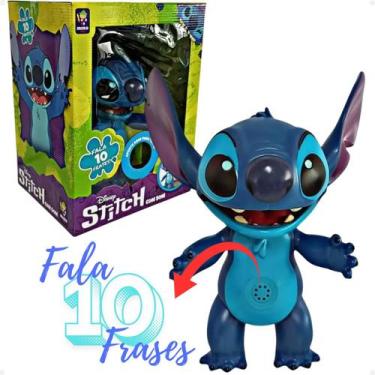 Imagem de Boneco Stitch Gigante 35cm Fala 10 Frases Mimo Toys 0427