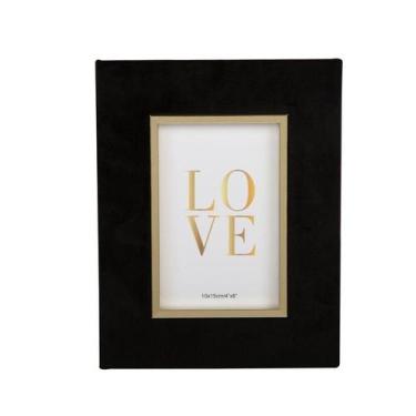 Imagem de Porta Retrato Yangzi Mdf Preto Borda Ouro 23x18 26836