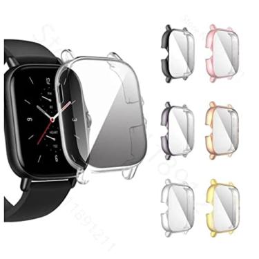 Imagem de Case Silicone Compatível com Amazfit GTS 2 2e 3 Capa Full Tela Cobre Todo Smartwatch (Silver)