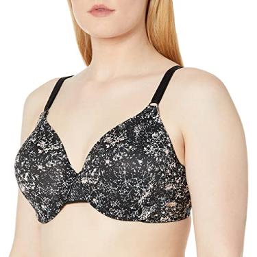 Imagem de Warner's Sutiã feminino This is Not a Bra sob medida, Estampa preta sem fim de verão, 36D