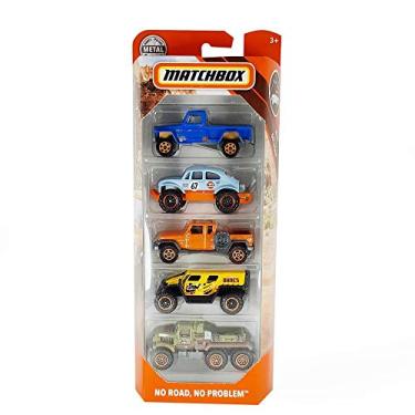 Imagem de Pack 5 Matchbox No Road, No Problem Jeep Fusca Hummer 1/64