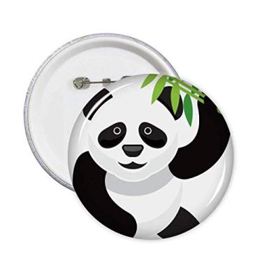 Imagem de Broche de arte tradicional de bambu panda chinesa com estampa de arte tradicional 5 peças