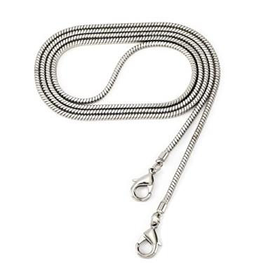 Imagem de Xiazw Bolsa pequena quadrada de cobre ombro transversal bolsa de mão alça de corrente de reposição, Prata, 47'', 1