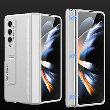 Imagem de Capa de telefone rígido para PC para Samsung Galaxy Z Fold 4 Z Fold4 5G Caso protetor magnético para Samsung Z Fold4 Zfold4, prata, para galaxy Z Fold 4