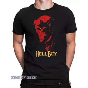 Imagem de Camiseta Hellboy Filme Camisa Geek Série Blusa Preta Algodão - King Of