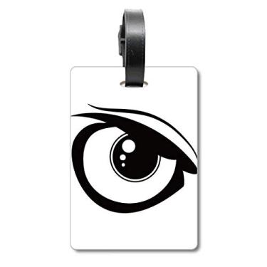 Imagem de Vector Olho Decoração Preta Bolsa de Mala Etiqueta Cartão de Bagagem Scutcheon Etiqueta