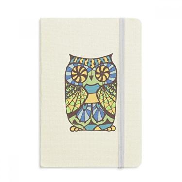 Imagem de Caderno decorativo com estampa de coruja do amor oficial em tecido rígido diário clássico