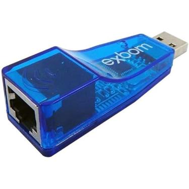 Imagem de Adaptador USB para Lan Ethernet Cabeada Placa de Rede Externa RJ45 10/100 Exbom UL-100