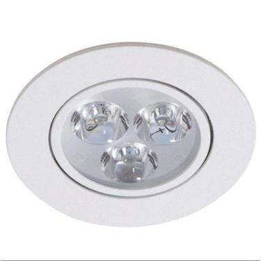 Imagem de Kit 10 lâmpadas led 3w spot redondo embutir bco quente bivol