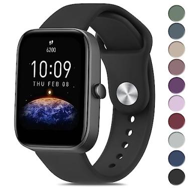 Imagem de Vanjua Pulseiras de silicone para Amazfit GTR mini, Amazfit GTS 4 / GTS 4 Mini/GTS 3 / GTS 2 / GTS 2e / GTS 2 mini/GTS, pulseira de reposição esportiva macia de liberação rápida de 20 mm para