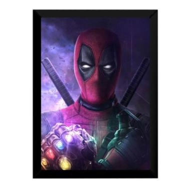 Imagem de Quadro Marvel Vingadores Ultimato Arte Deadpool Luva Thanos - Fanarte