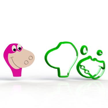 Imagem de Cortador Flintstones - Dino Rosto Modular Tamanho 5 Cm