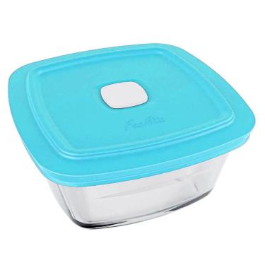 Imagem de Pote Quadrado Facilita 1 Litro com Tampa Azul - Marinex