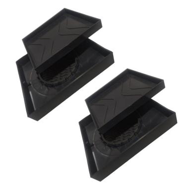 Imagem de Kit 2 Ralo Oculto 15x15 Invisivel Para Piso Porcelanato Preto