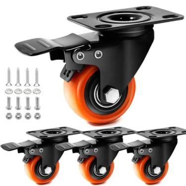 Imagem de Conjunto de 4 rodas Caster Wheels para serviços pesados de 5 cm TAYLOO