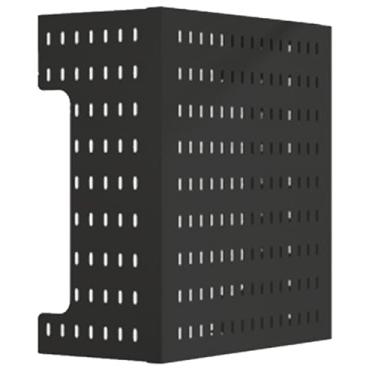 Imagem de Kit de montagem na parede com 4 ganchos - painel de exibição de metal para garagem, cozinha, banheiro - capa protetora de tubo de aquecedor de água a gás - preto durável, 35 x 17 x 40 cm