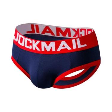 Imagem de Cuecas Boxer Masculinas Sensuais De Algodão Sem Costura Com Abertura T