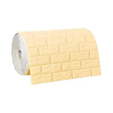 Imagem de Adesivos De Parede DIY Com Padrão De Tijolo 3D 70cmX500cm, À Prova De 