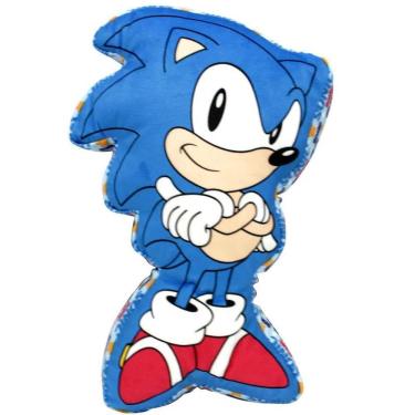 Imagem de Almofada Divertida Formato Sonic Presente Criativo Geek