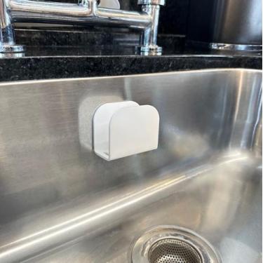 Imagem de Porta Esponja Acrílico Dupla Face Suporte Multifuncional Pia - Acrihom