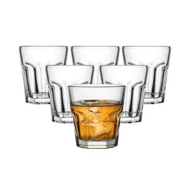 Imagem de Jogo 6 Copos Shot Tequila Cachaça Vidro Transparente 45 Ml - Oro Comer