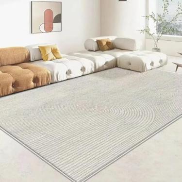 Imagem de Tapete moderno e luxuoso para sala de estar, estilo simples, mesas de centro, área grande, decoração para casa, cabeceira, quarto (200x250 cm/sem fiapos)