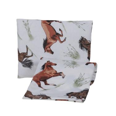 Imagem de Jogo De Lençol Fantasy Infantil Solteiro 02 Peças Malha 100% Algodão - Cavalo