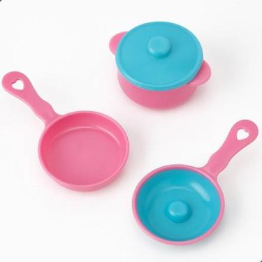 Imagem de Jogo de Panelas 3 Peças Com Tampa Kids Brinquedo Infantil Zucatoys