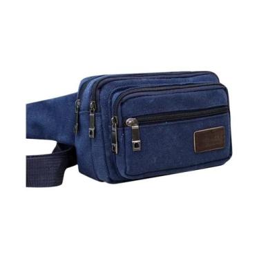 Imagem de Bolsa De Cintura Multifuncional De Lona Para Homens, Alta Capacidade, 